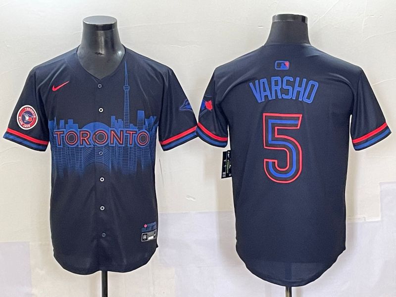 Men 2025 Toronto Blue Jays #5 Varsho Black Joint Name Nike MLB Jersey style 5->toronto blue jays->MLB Jersey